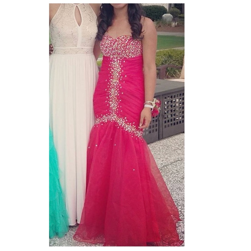 Red Mermaid Prom Dress